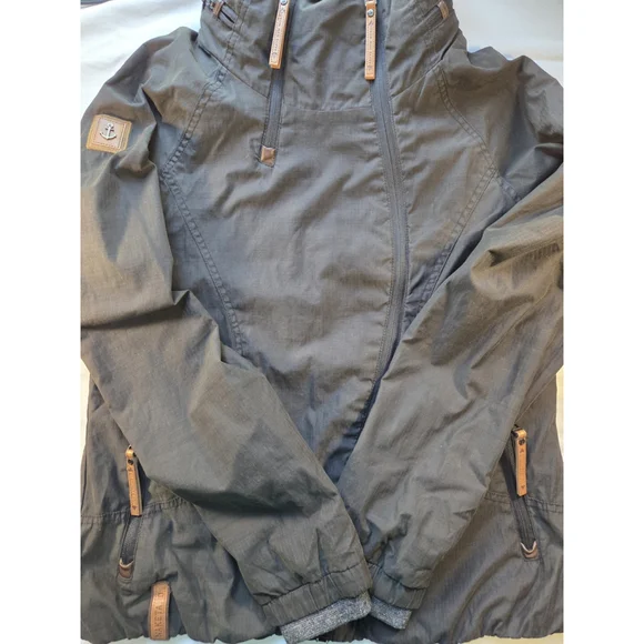 Naketano Brave New World Women's Windbreaker Size Large Black Cotton Blend - Picture 5 of 7